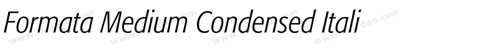 Formata Medium Condensed Italic字体转换